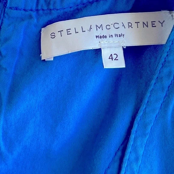 Stella McCartney Blue Sleeveless Cotton Dress Size 42 - Picture 3 of 11
